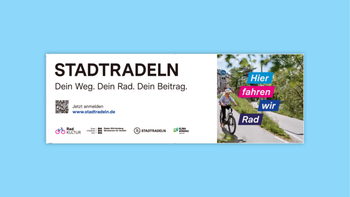 1 B Ver­sion STADT­RA­DELN Wer­be­ban­ner